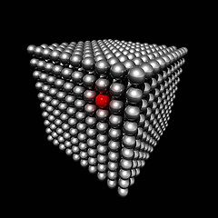 Image showing Cube made of small spheres