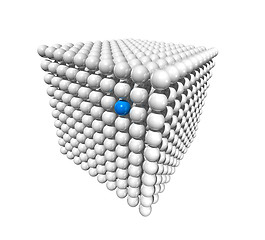 Image showing Cube made of spheres