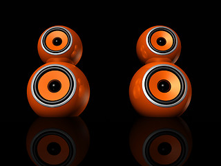 Image showing orange speaker balls