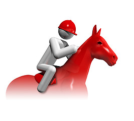 Image showing Equestrian Jumping 3D symbol