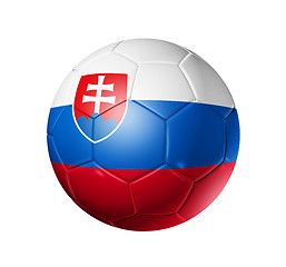 Image showing Soccer football ball with Slovakia flag