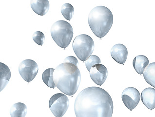 Image showing white balloons isolated