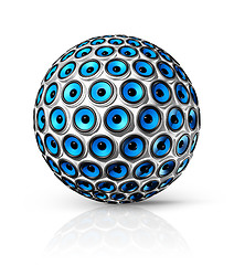 Image showing blue speakers sphere