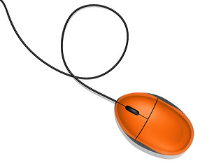 Image showing orange computer mouse