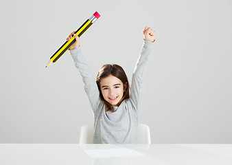 Image showing Little girl in the school