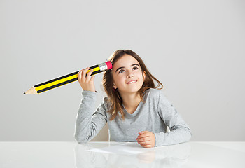 Image showing Little girl in the school