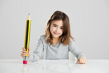 Image showing Little girl in the school