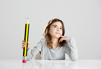 Image showing Little girl in the school