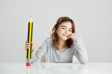 Image showing Little girl in the school