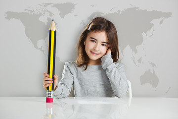 Image showing Little girl in the school