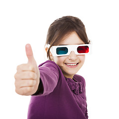 Image showing Girl with 3D glasses