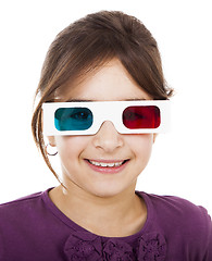 Image showing Girl with 3D glasses