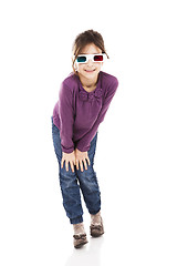 Image showing Girl with 3D glasses