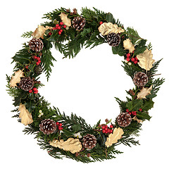 Image showing Decorative Christmas Wreath