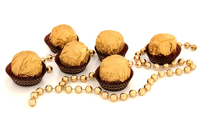 Image showing Gold Chocolate Balls