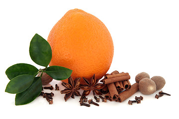 Image showing Spices and Orange Fruit