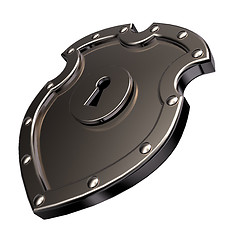 Image showing metal shield with lock