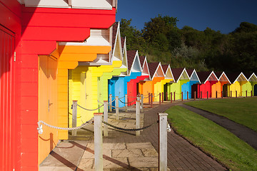 Image showing Beach huts 