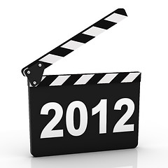 Image showing Opened Clapboard in Perspective with 2012 year