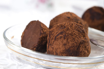 Image showing Homemade chocolate truffles