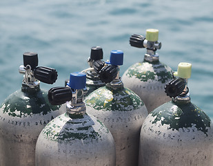 Image showing Diving bottles