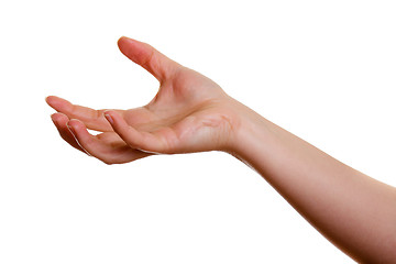 Image showing Woman's hand clutched