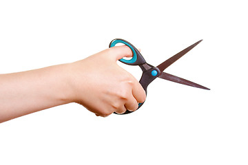 Image showing Woman's hand with the scissors