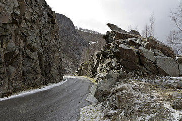 Image showing run-down road in rural landscape