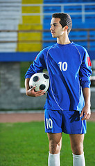 Image showing soccer player portrait