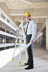 Image showing architect on construction site