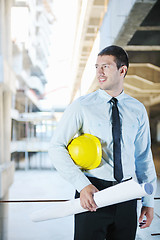 Image showing architect on construction site