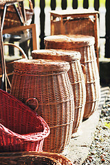 Image showing cane furninture and dishes