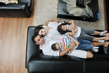 Image showing young family at home