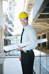 Image showing architect on construction site