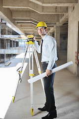 Image showing architect on construction site