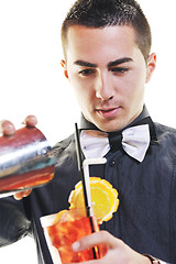 Image showing barman portrait isolated on white background