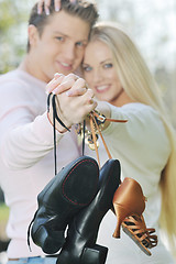 Image showing romantic couple in love outdoor