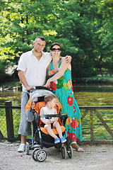 Image showing Family at park relaxing and have fun