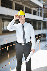 Image showing architect on construction site