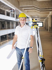 Image showing architect on construction site