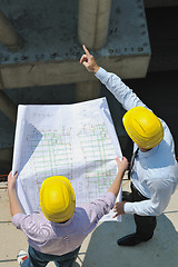 Image showing architect on construction site