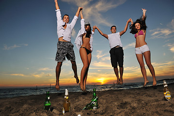 Image showing beach party