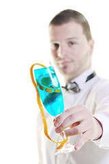 Image showing barman portrait isolated on white background