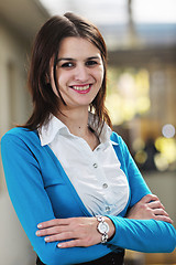 Image showing student girl portrait at university campus 