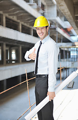 Image showing architect on construction site