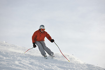 Image showing  skiing on on now at winter season