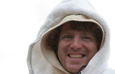 Image showing Happy man in a white hat