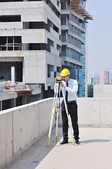 Image showing architect on construction site