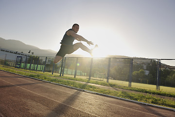 Image showing young athlete running