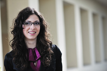 Image showing student girl portrait at university campus 